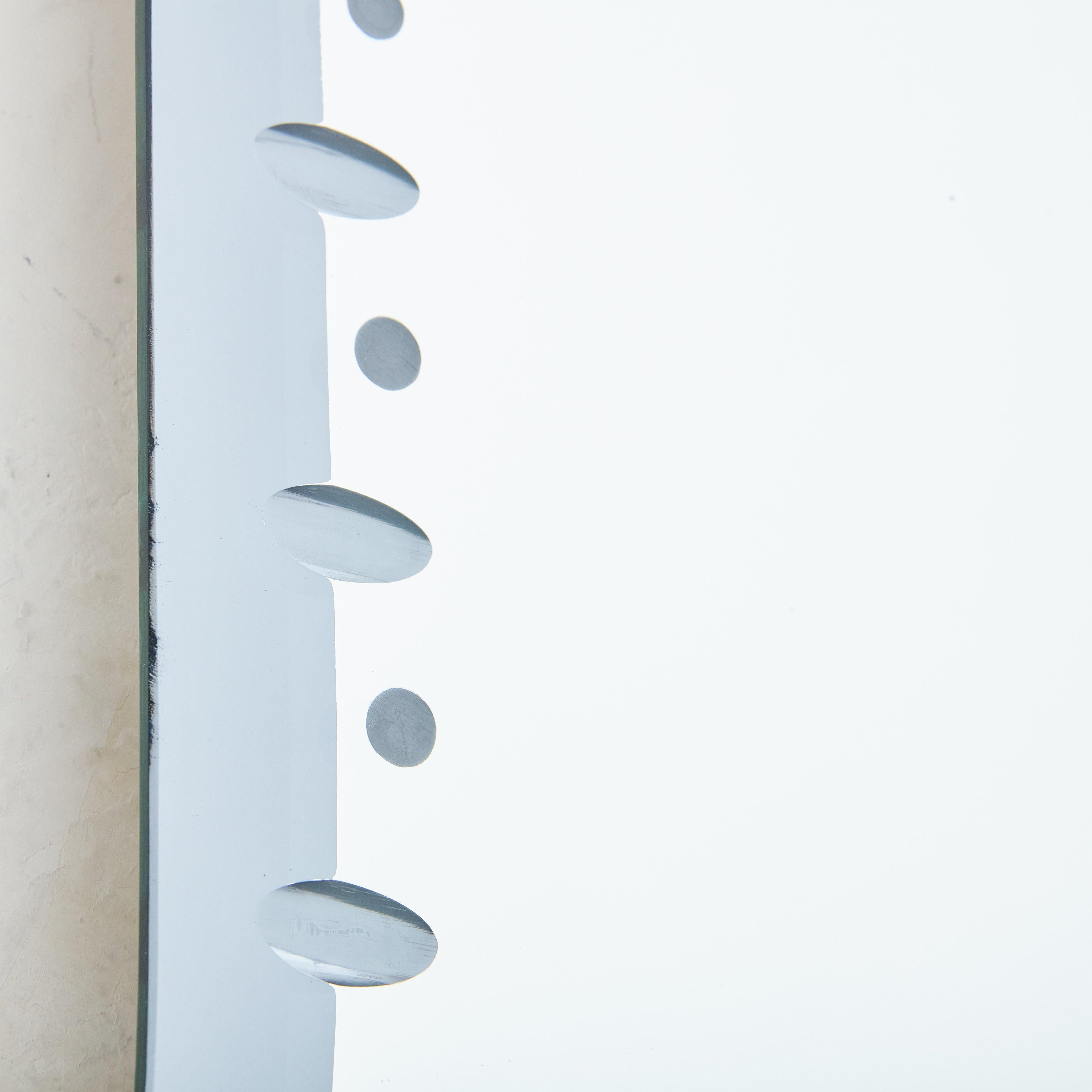 Venetian Murano Mirror with Notched Details, Circa 1940s 3
