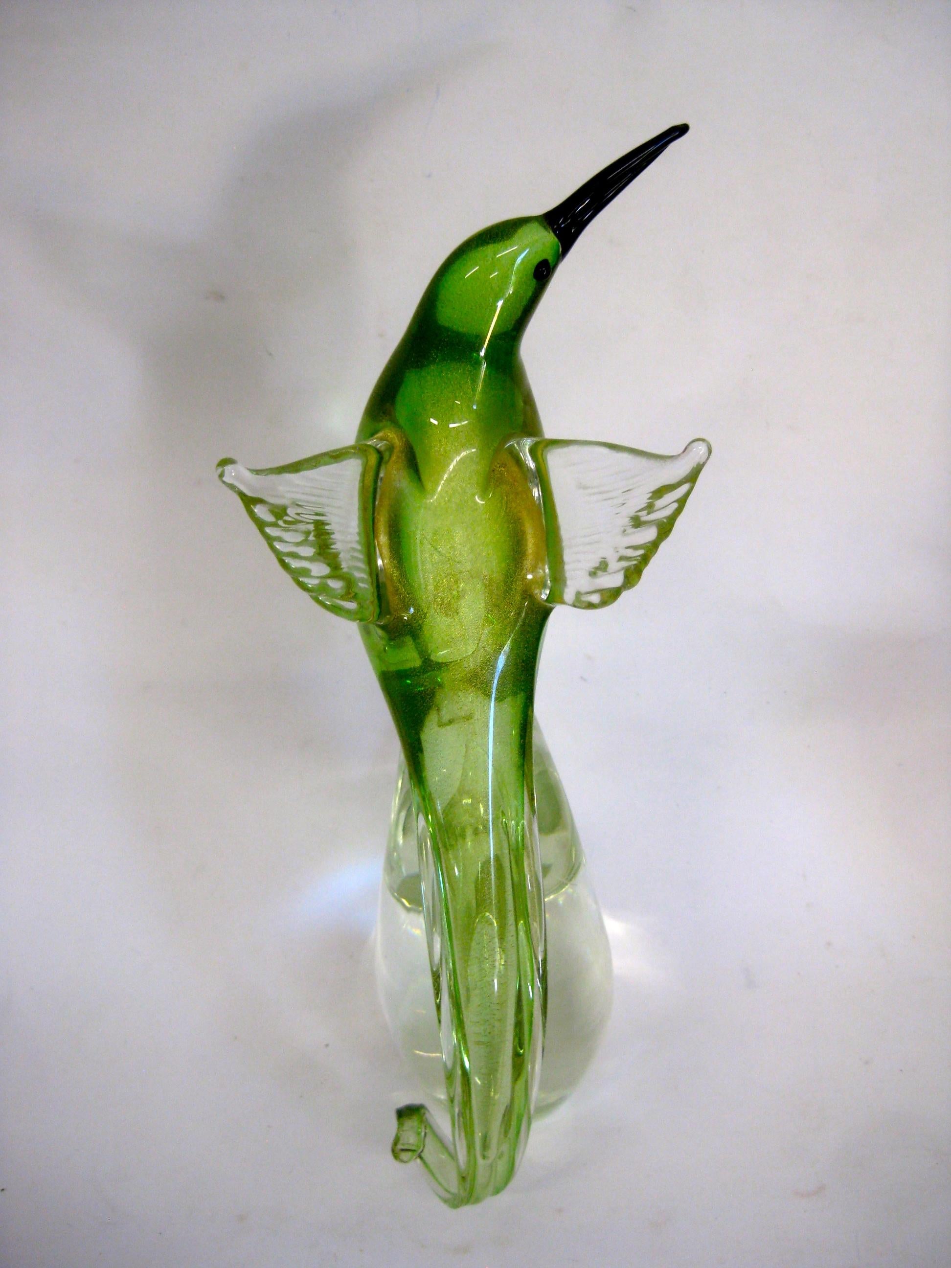Venetian Murano Oggetti Formia Italian Sommeroso Vetri Art Glass Bird Sculpture  For Sale 4