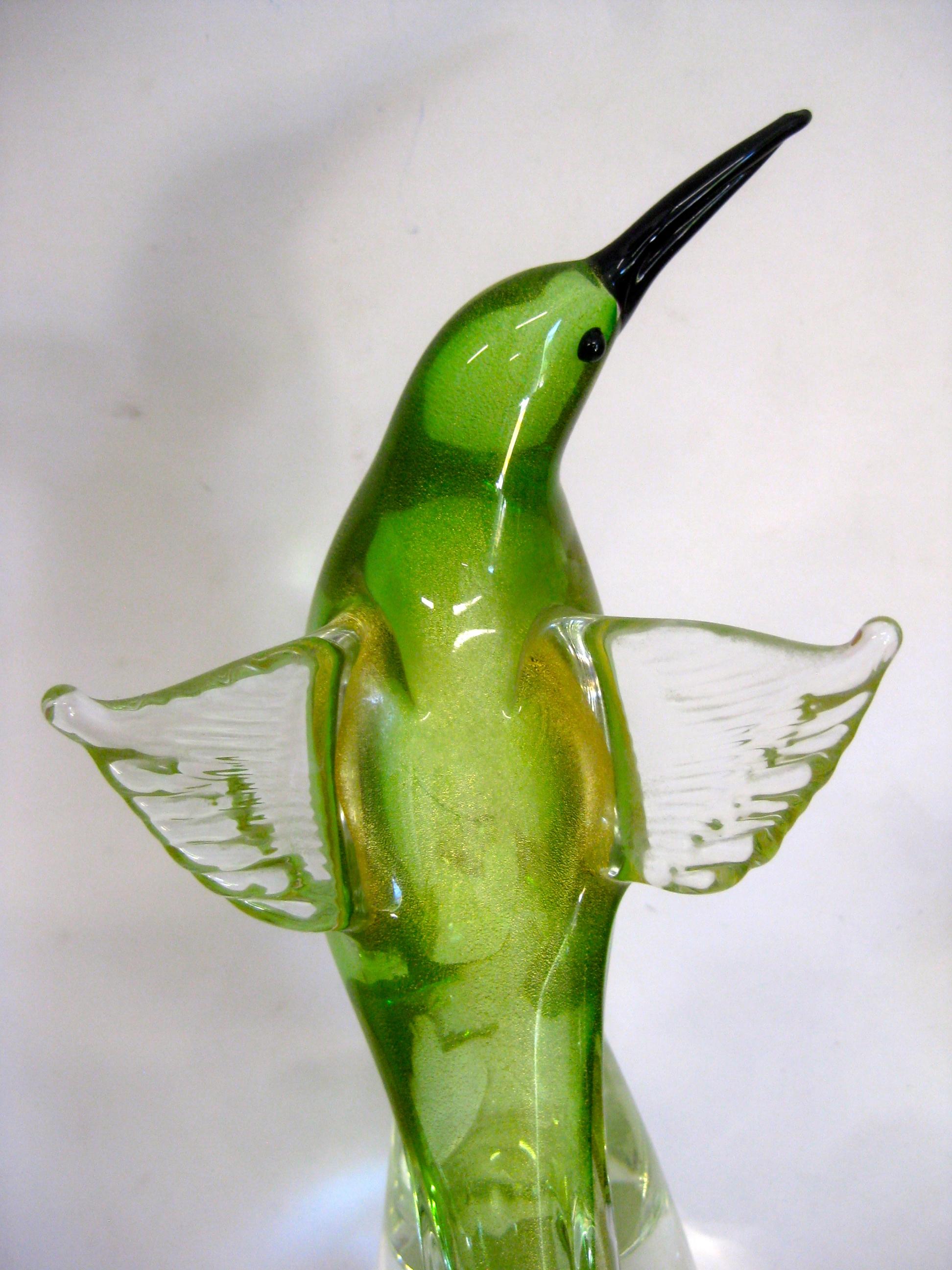 Venetian Murano Oggetti Formia Italian Sommeroso Vetri Art Glass Bird Sculpture  For Sale 5