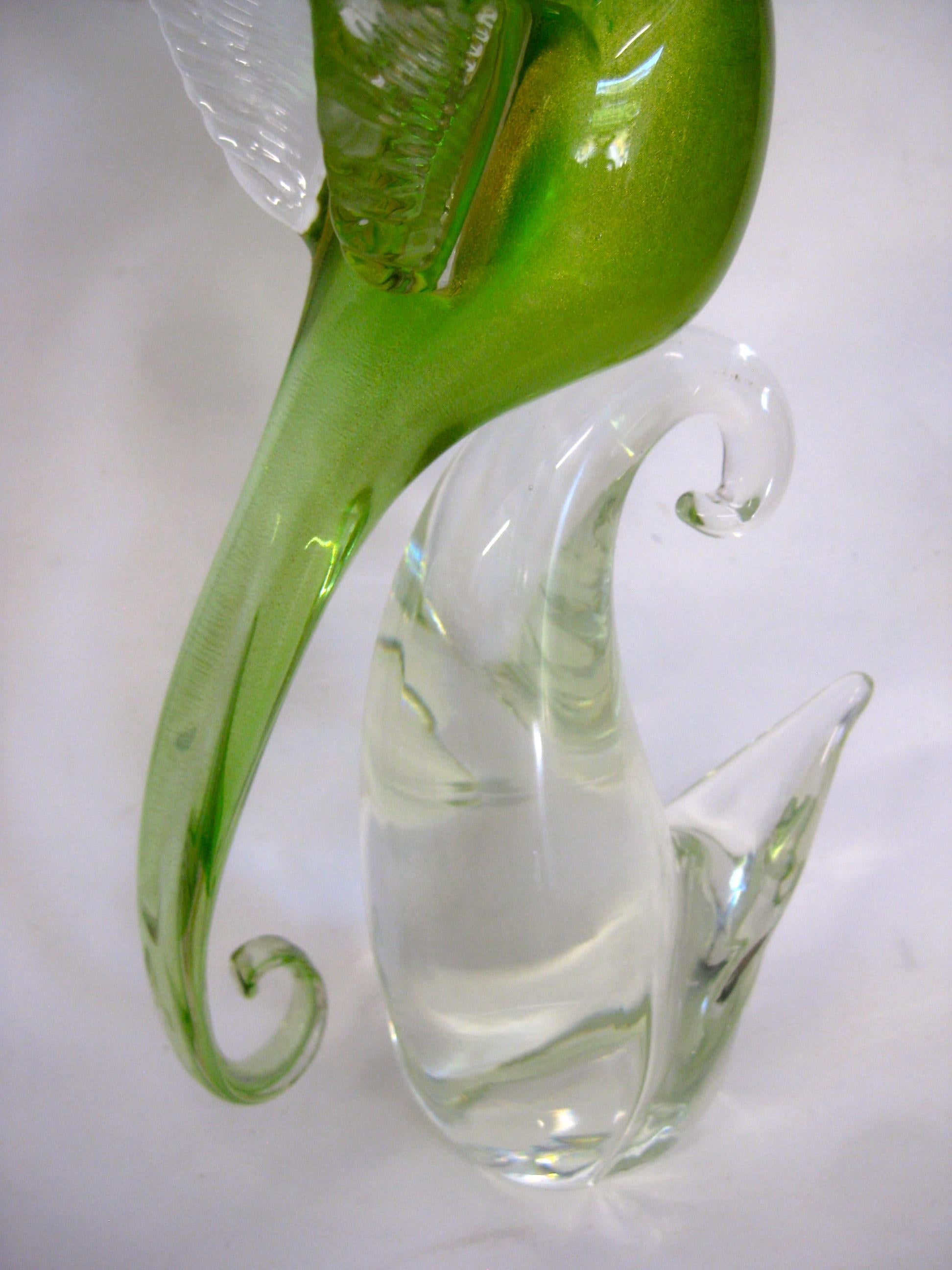 Venetian Murano Oggetti Formia Italian Sommeroso Vetri Art Glass Bird Sculpture  For Sale 9