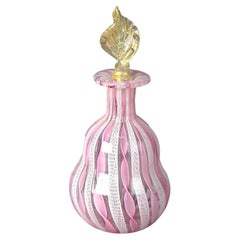 Venetian Murano Ribbon Art Glass Perfume 20th C