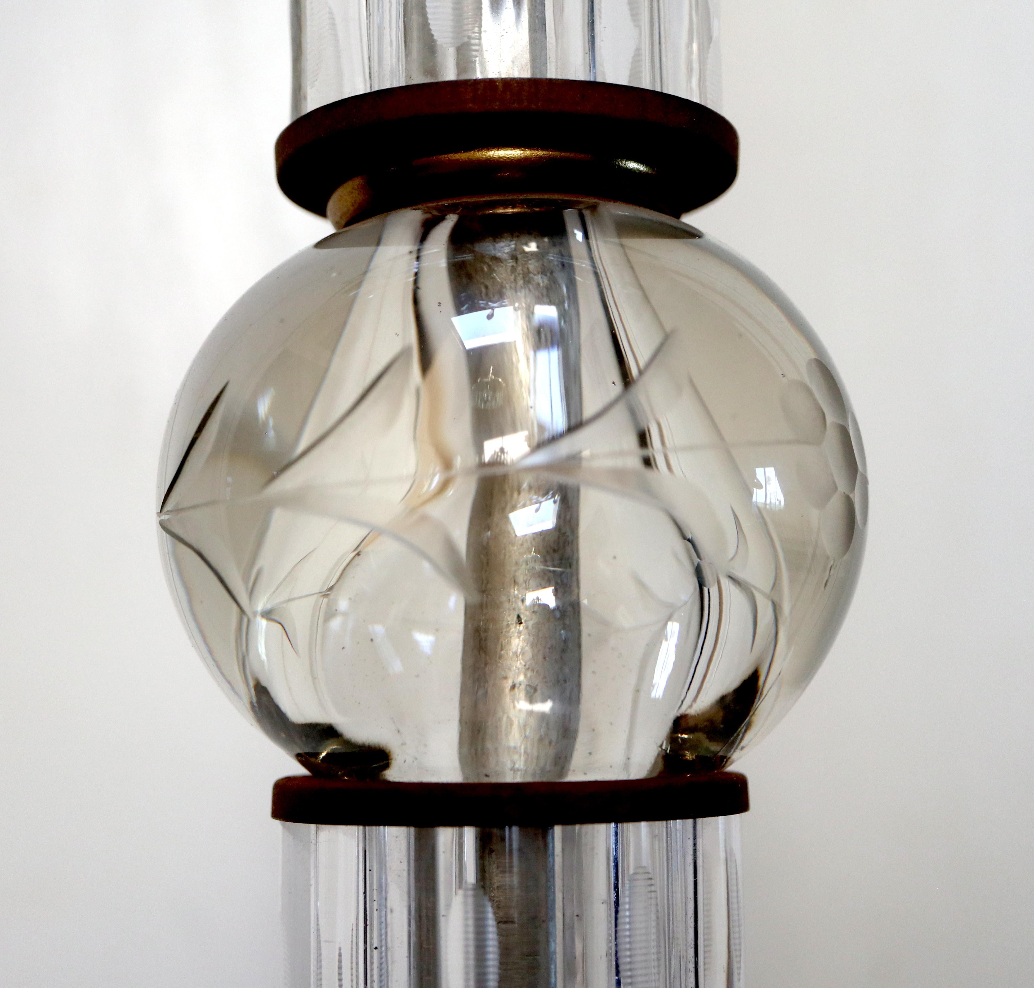 Antike Stehlampe im venezianischen, Murano-Stil mit Alabaster-Messingsockel im Angebot 5