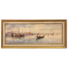 Venetian Oil Painting, Signed M. Martino, Italy, 20th Century