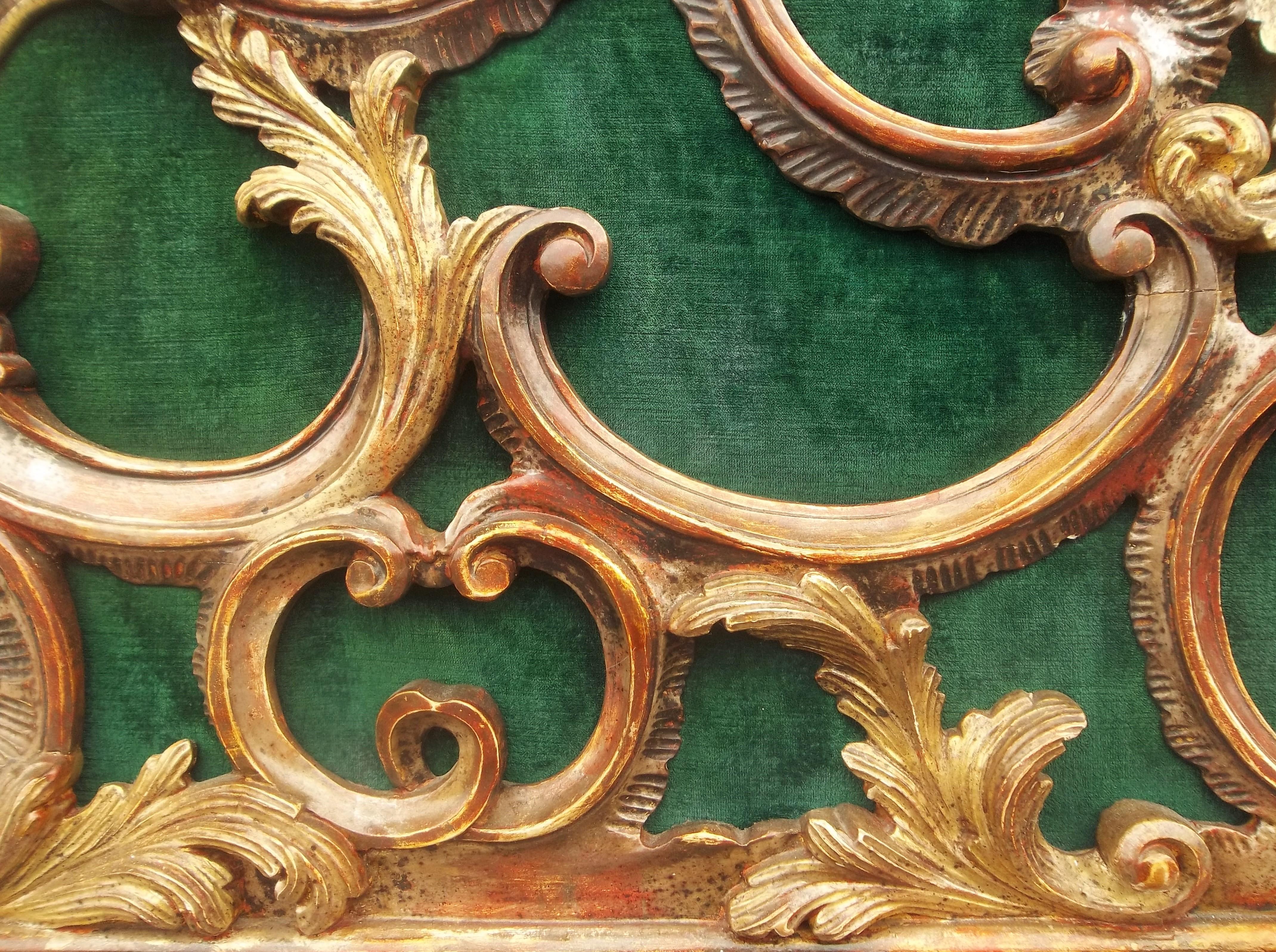 Venetian or Italian Giltwood Robustly Carved Headboard in Rococo Style In Good Condition In Nashville, TN