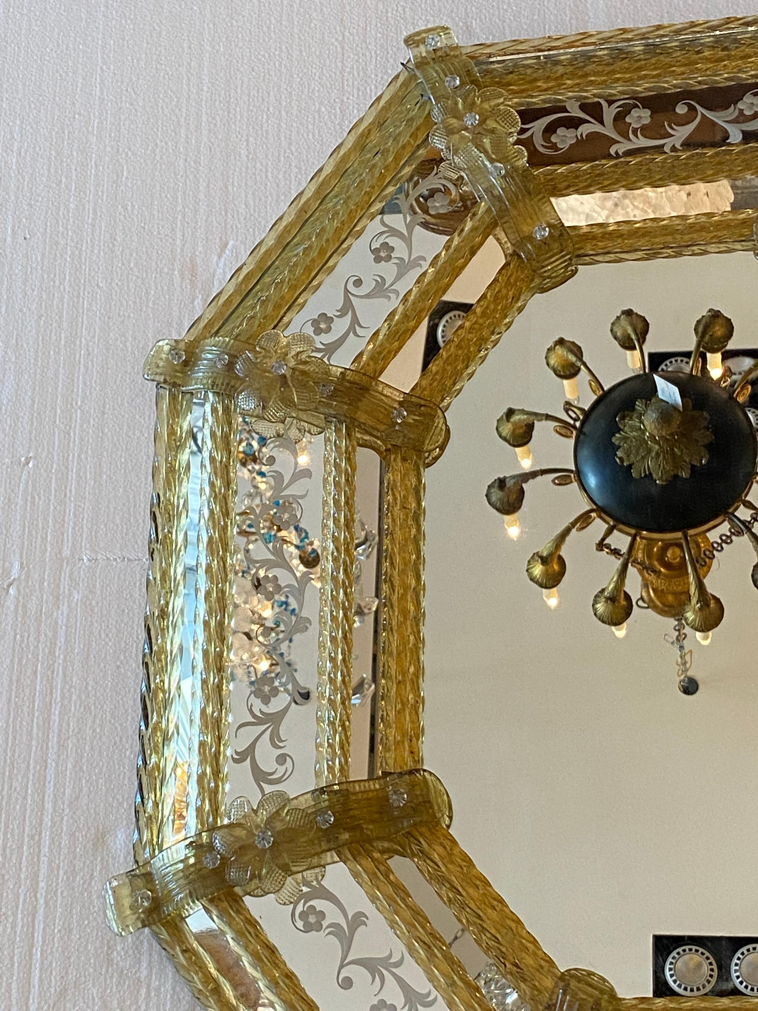 19th Century Venetian Oval Mirror For Sale