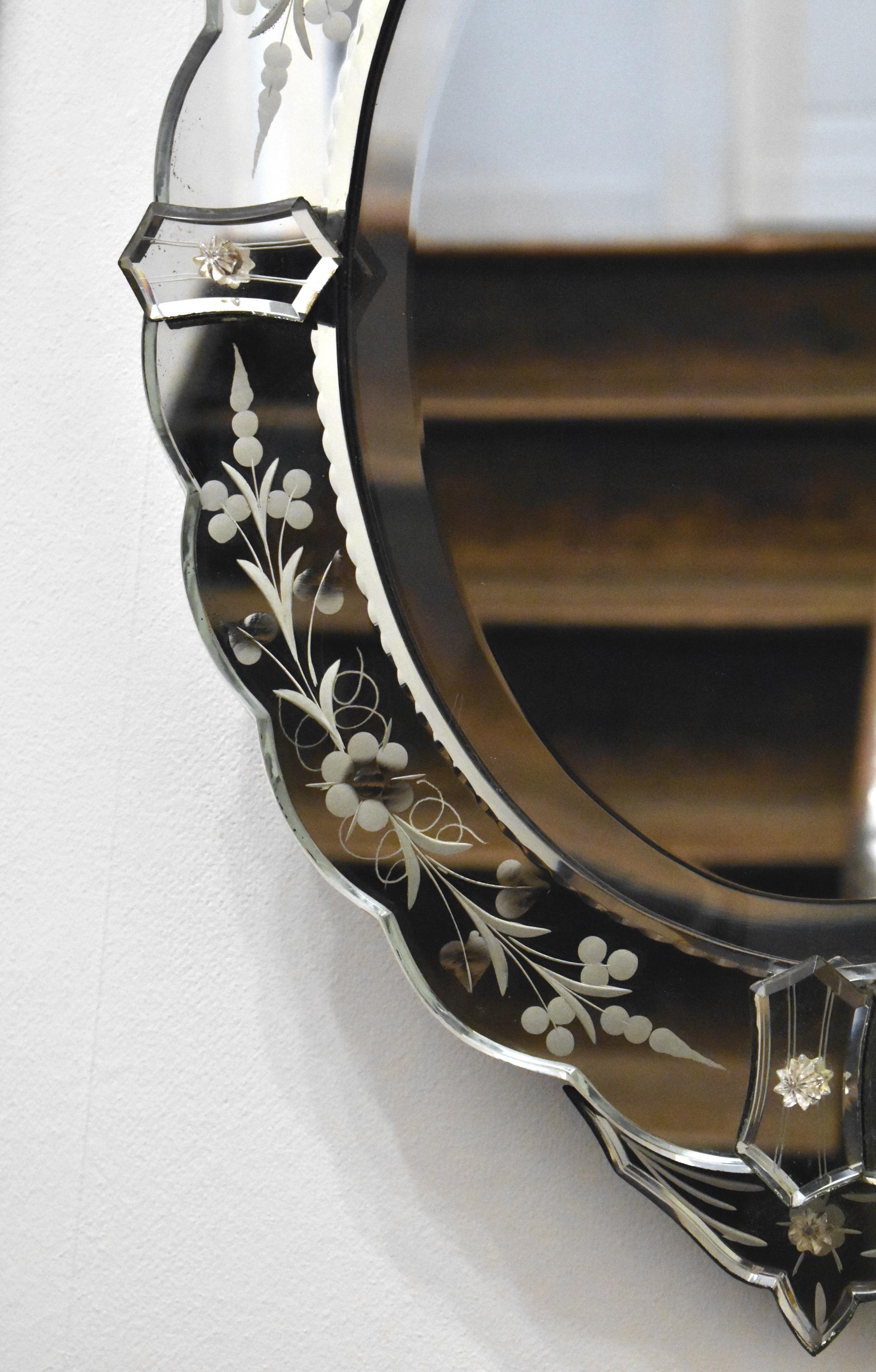 Beveled Venetian Oval Mirror