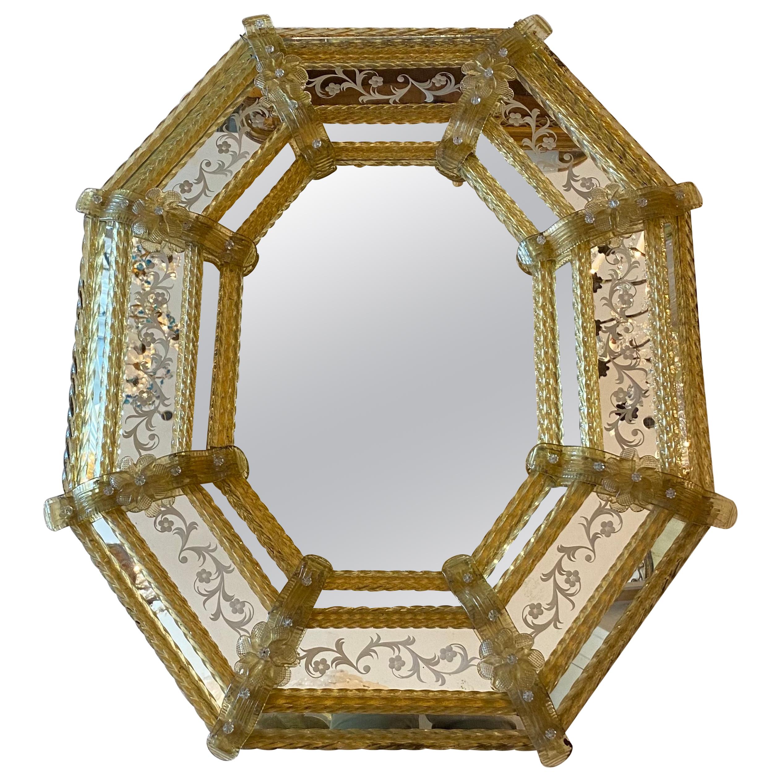 Miroir ovale vénitien