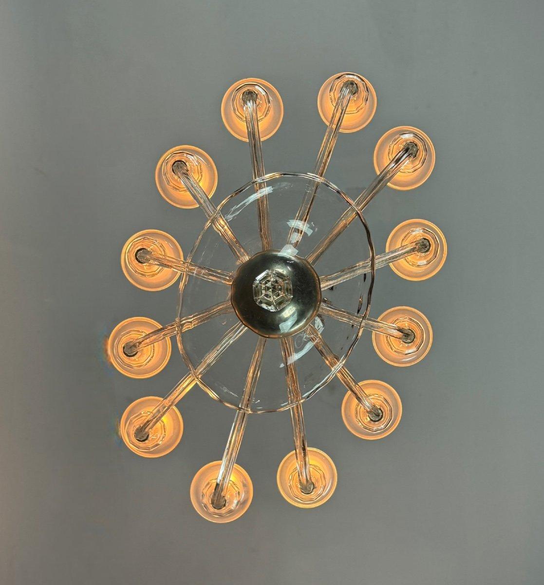 Venetian Oval Murano Glass Chandelier, 12 Arms Circa 1920 By Barovier 4