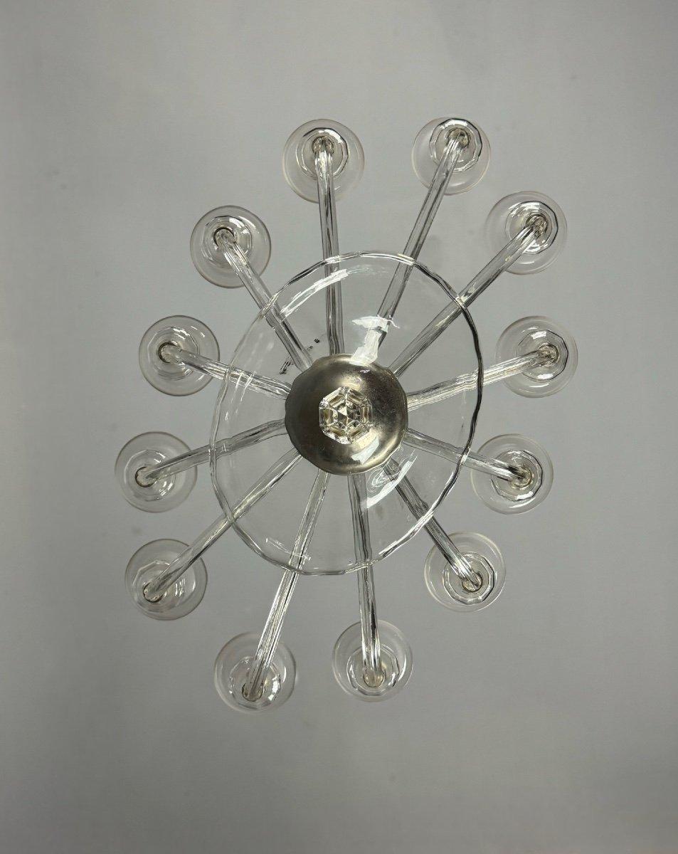 Venetian Oval Murano Glass Chandelier, 12 Arms Circa 1920 By Barovier 3
