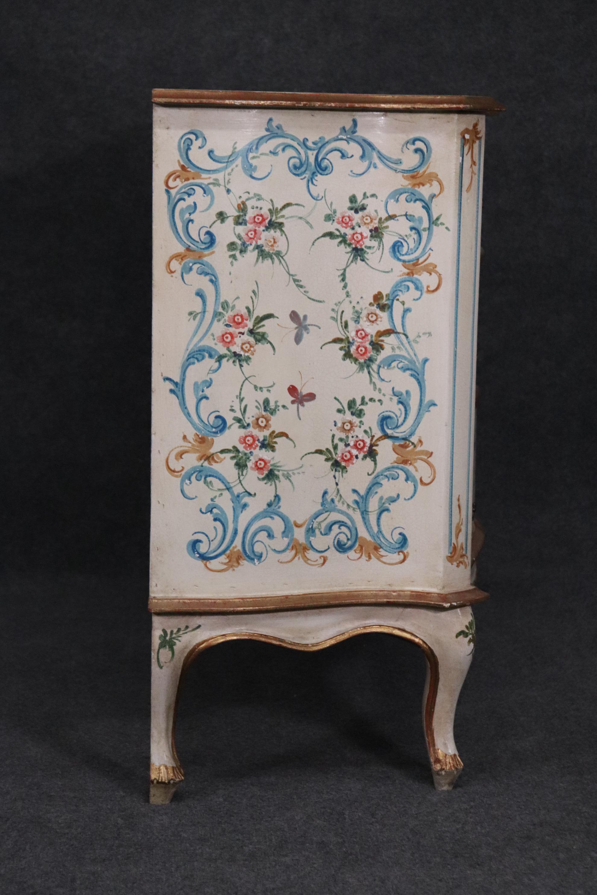 Early 20th Century Venetian Paint Decorated Commode Dresser, Circa 1920s