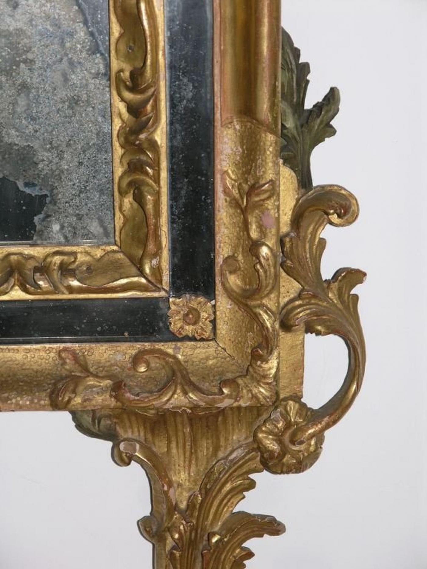 Spiegel aus venezianischer Malerei und Giltwood - CIRCA 1760 (Italienisch) im Angebot