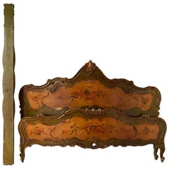 Venetian Painted Antique Double Bed