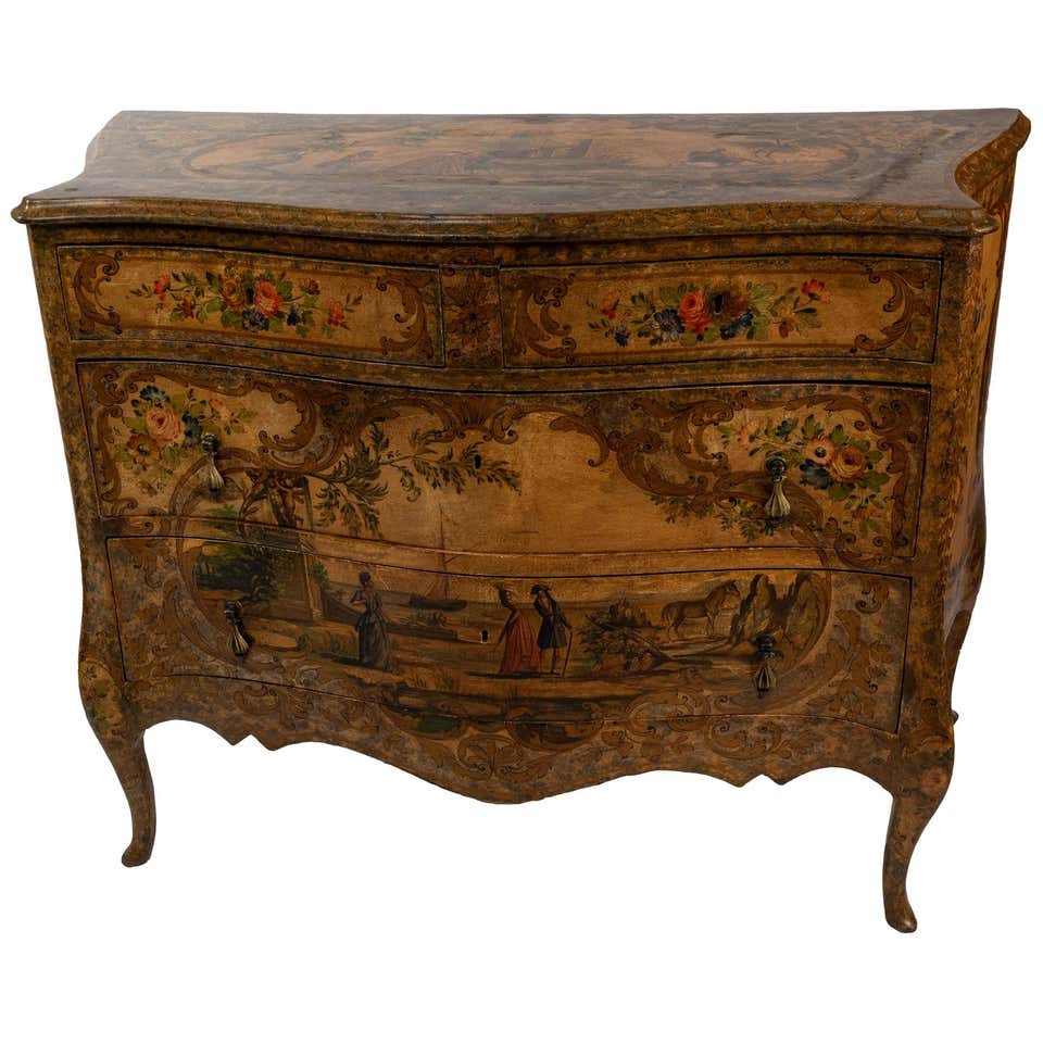 Italian Rococo Style Painted Commode For Sale at 1stDibs | italian ...