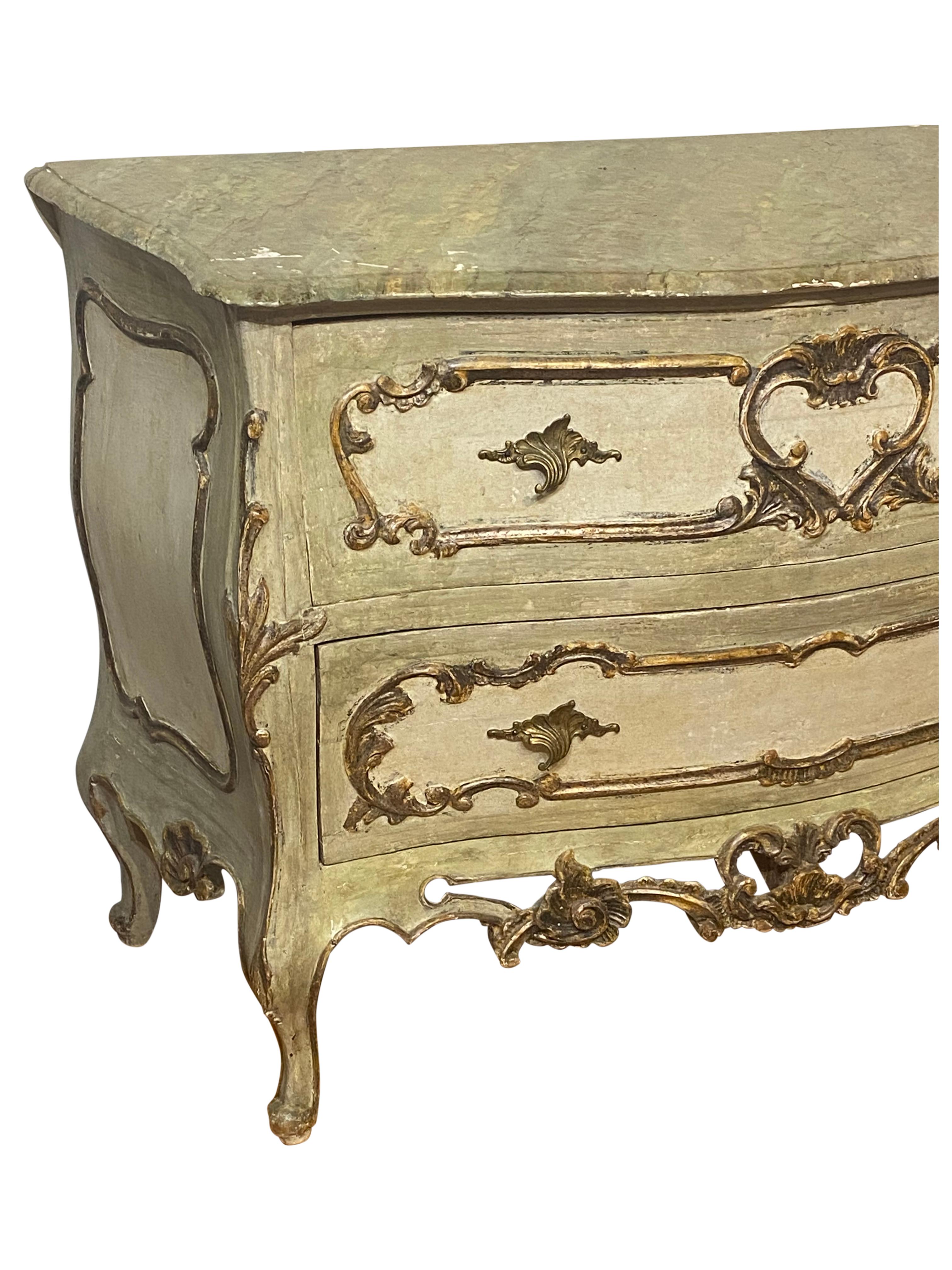 19th Century Venetian Painted Rococo Commode, 19th C in 18th C Style