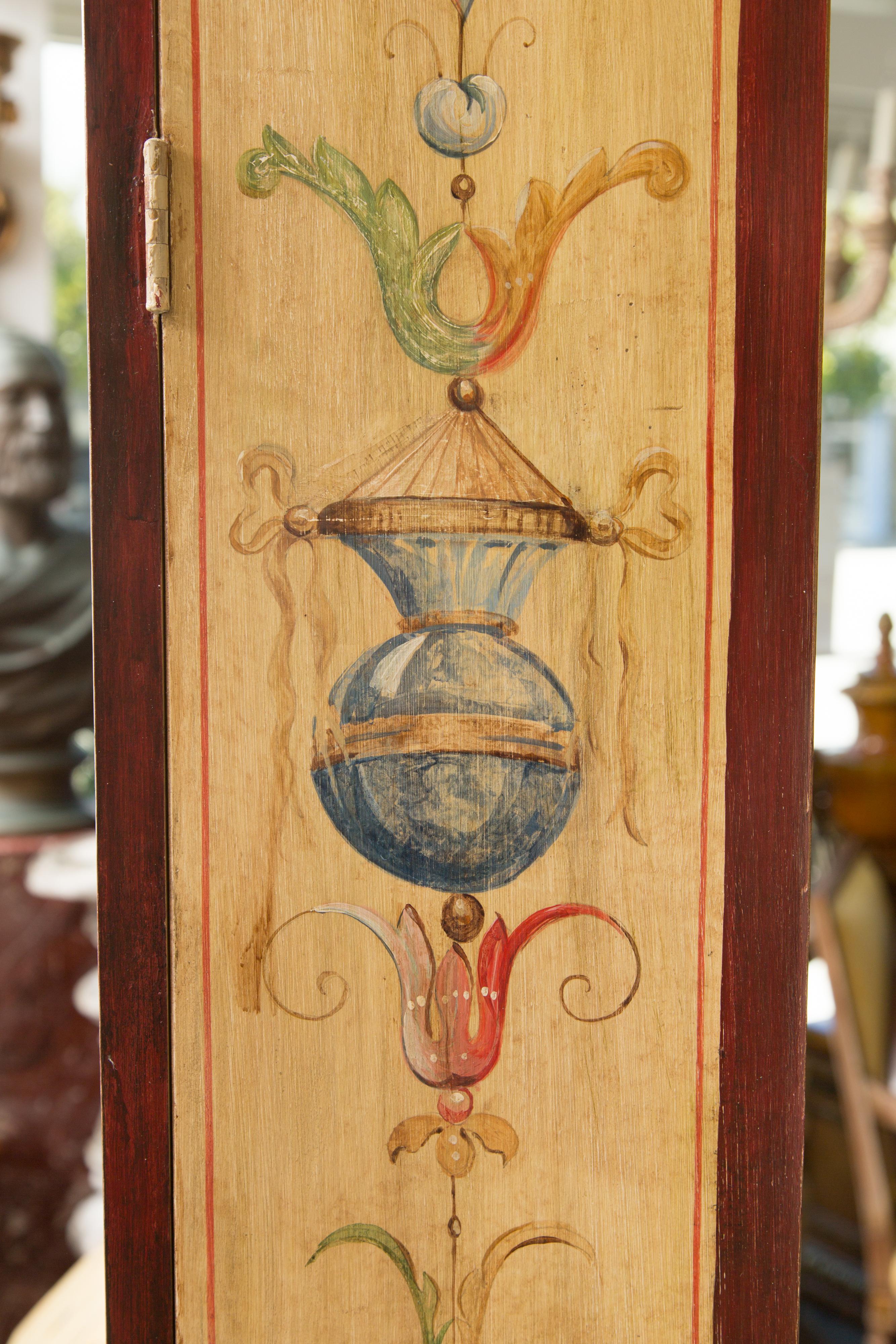 Woodwork Venetian Painted Secretary Bureau Bookcase For Sale
