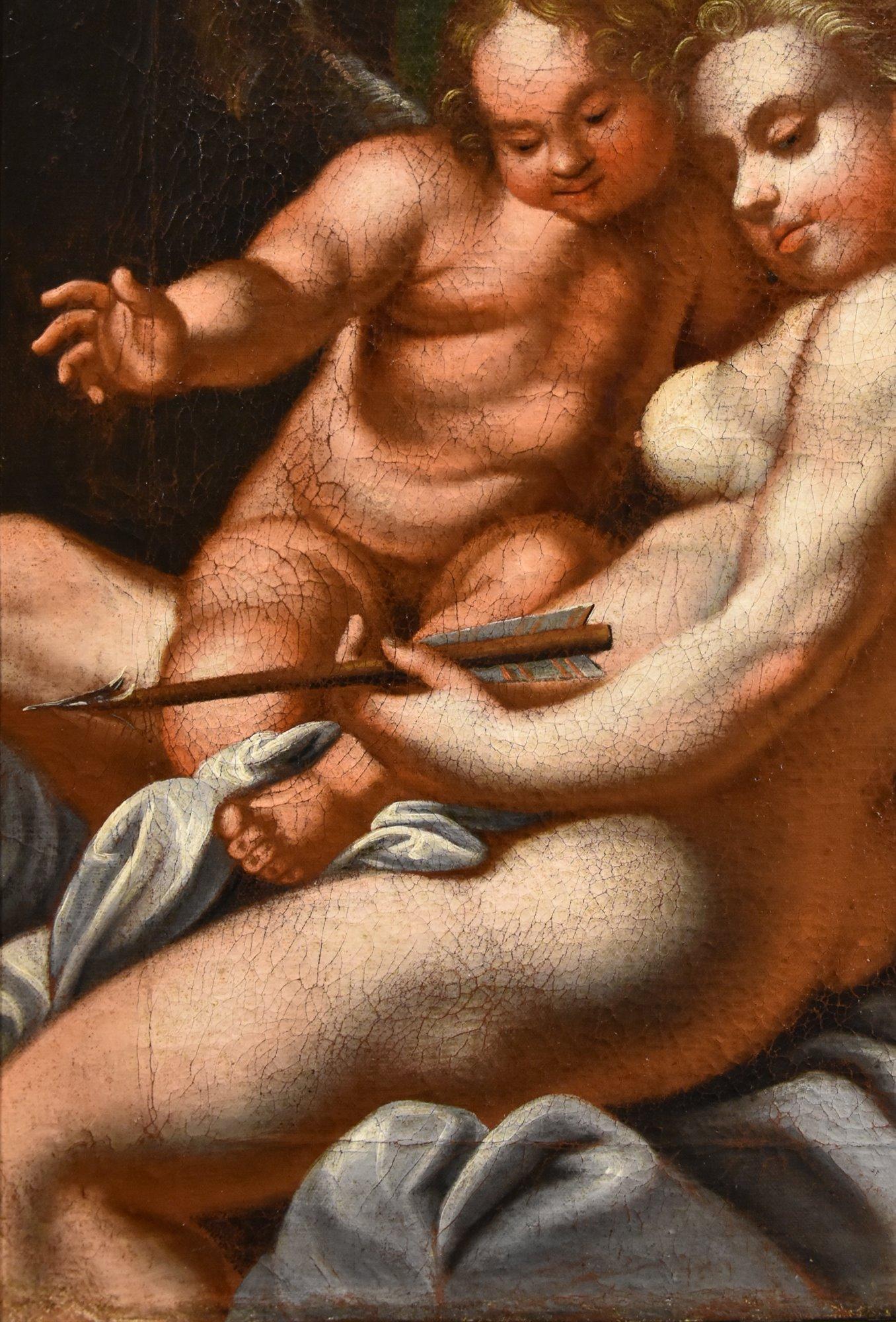Venus Amor 17/18. Jahrhundert Gemälde Öl auf Leinwand Alter Meister Venetian School im Angebot 2