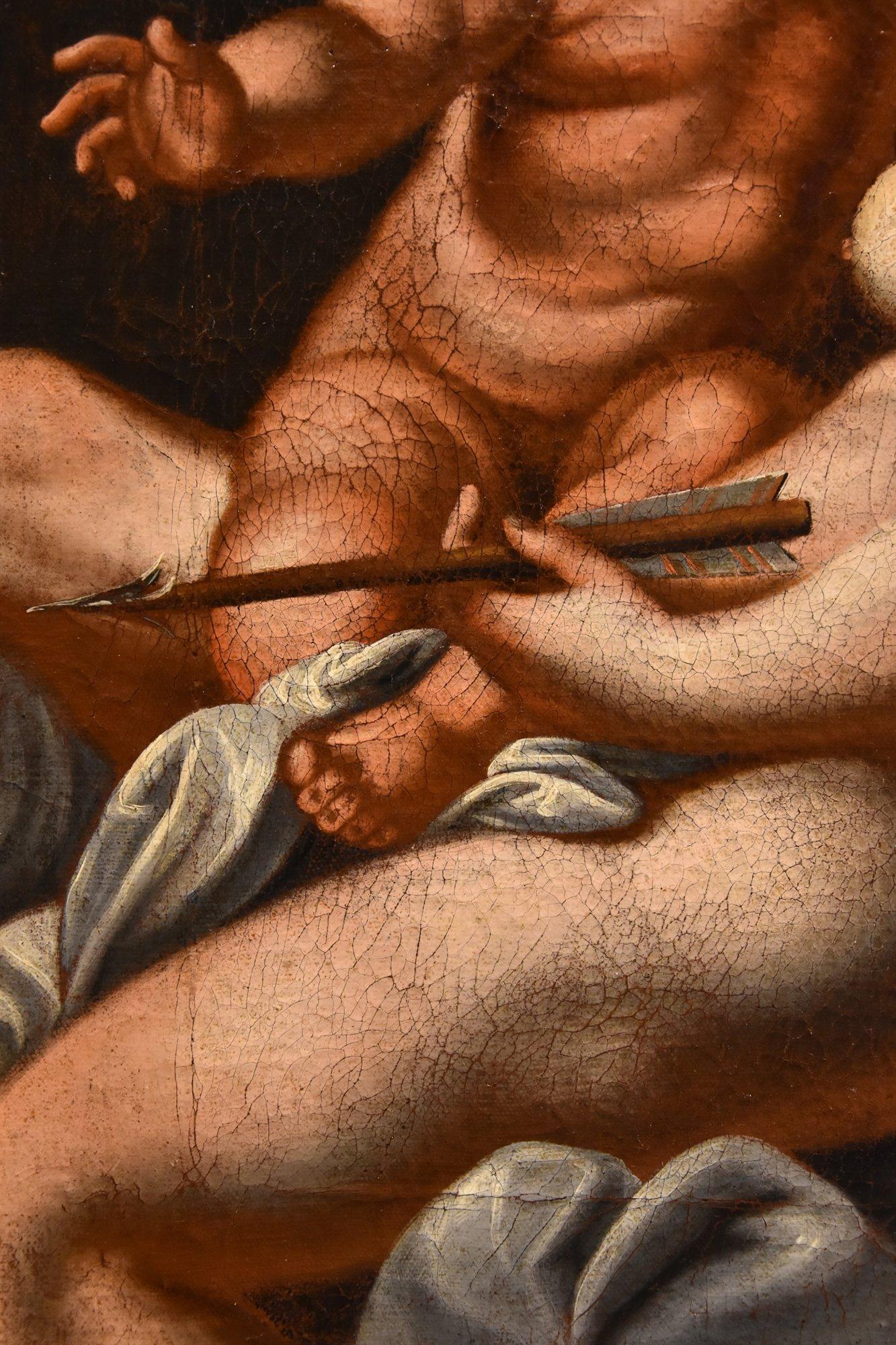 Venus Amor 17/18. Jahrhundert Gemälde Öl auf Leinwand Alter Meister Venetian School im Angebot 5