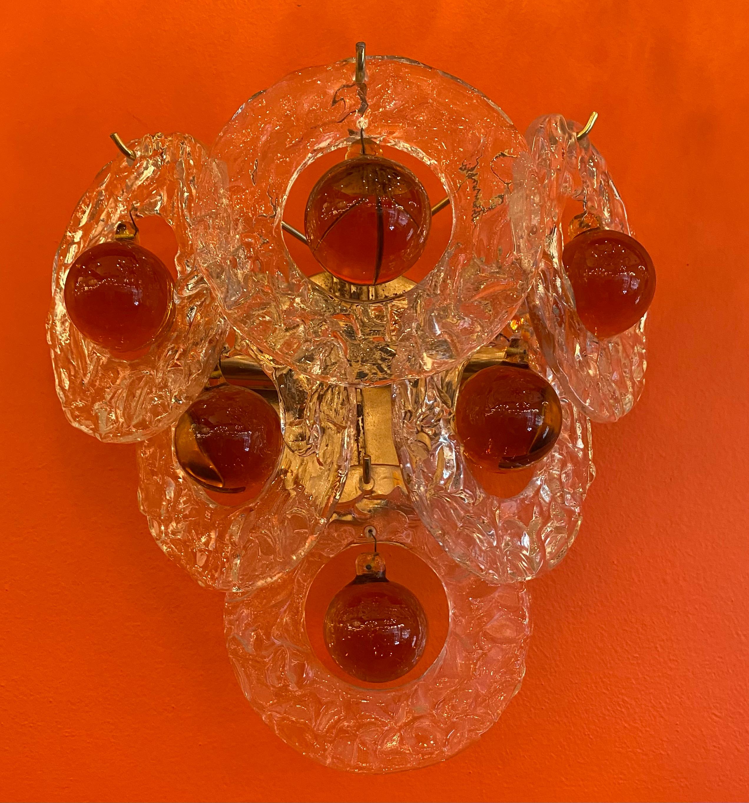 Italian Venetian Pair of Sconces For Sale