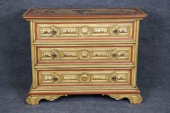 Venetian Pastural Paint Decorated Maitland Smith Attributed Dresser Commode