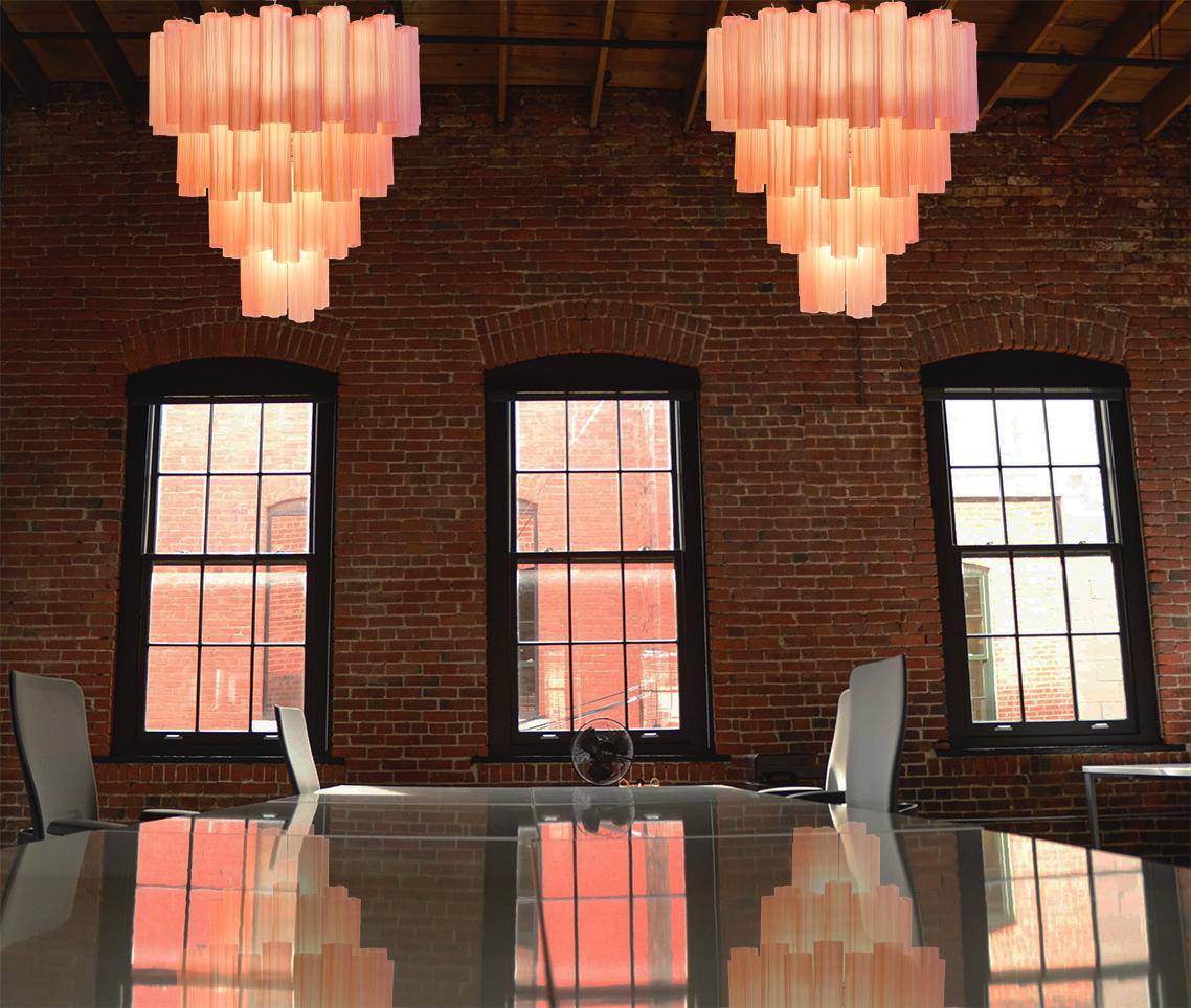 Araña de cristal rosa veneciano. Murano en venta 4