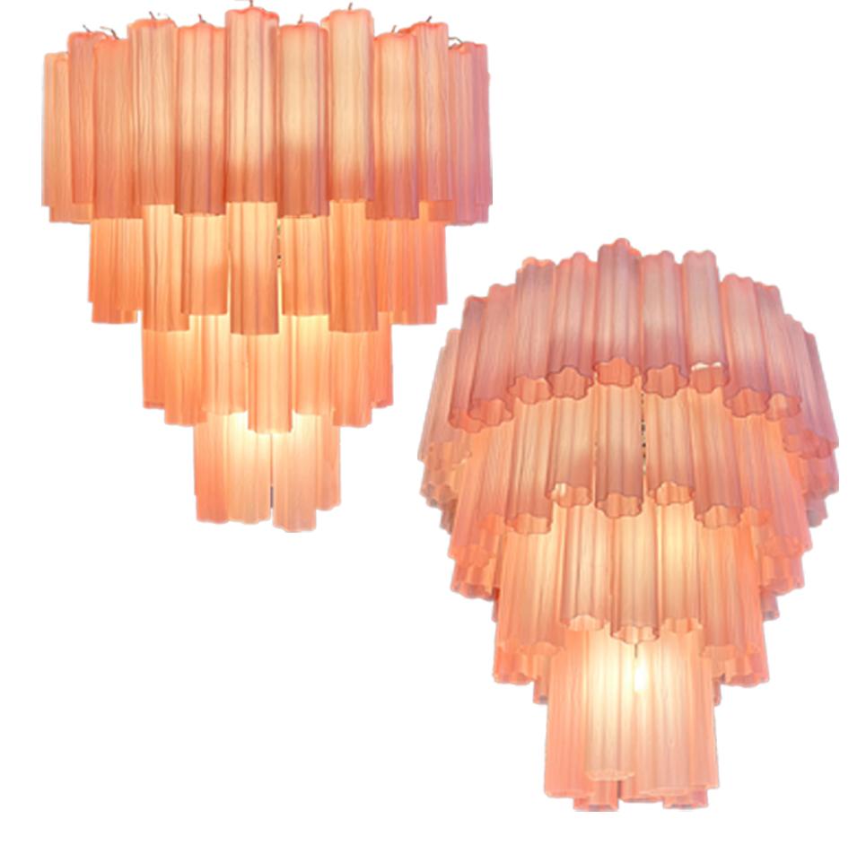 Araña de cristal rosa veneciano. Murano en venta 9