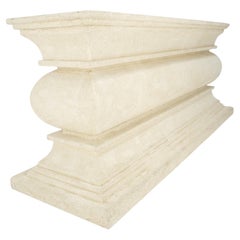 Venetian Plaster Style Faux Finish Large 66" Long Rectangle Dining Table Base