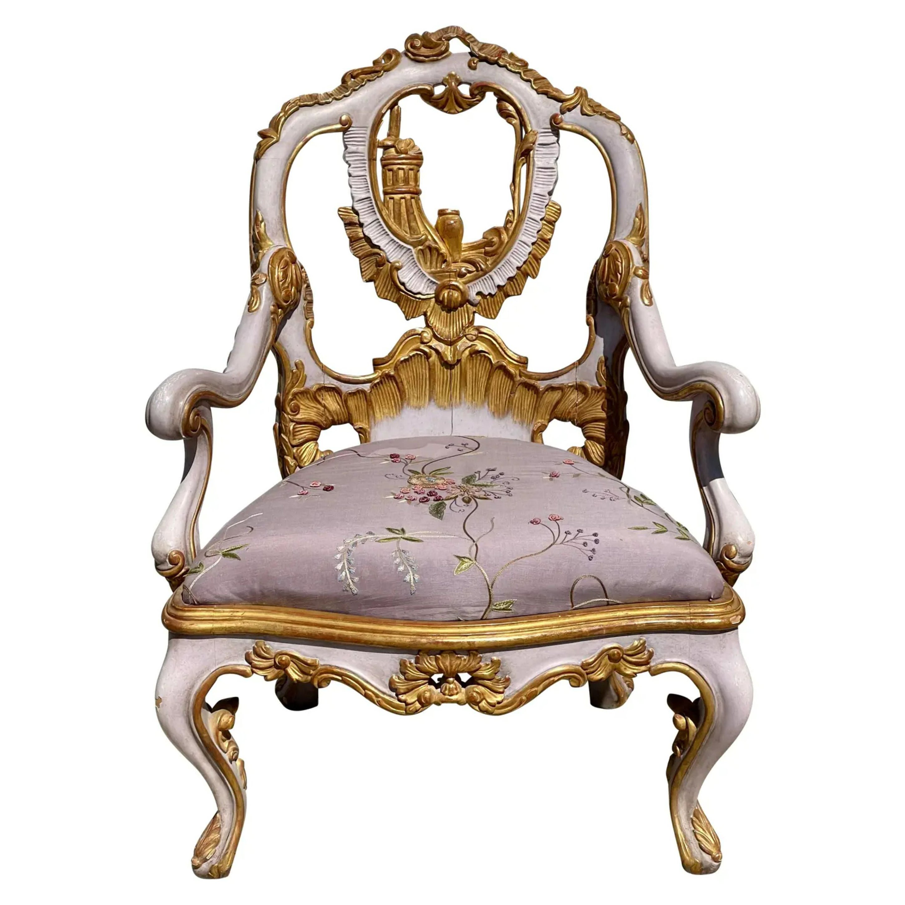 Venezianischer lila Palazzo-Sessel von Charles Pollock für William Switzer im Angebot