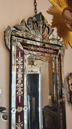 Venetian Red Border Mirror