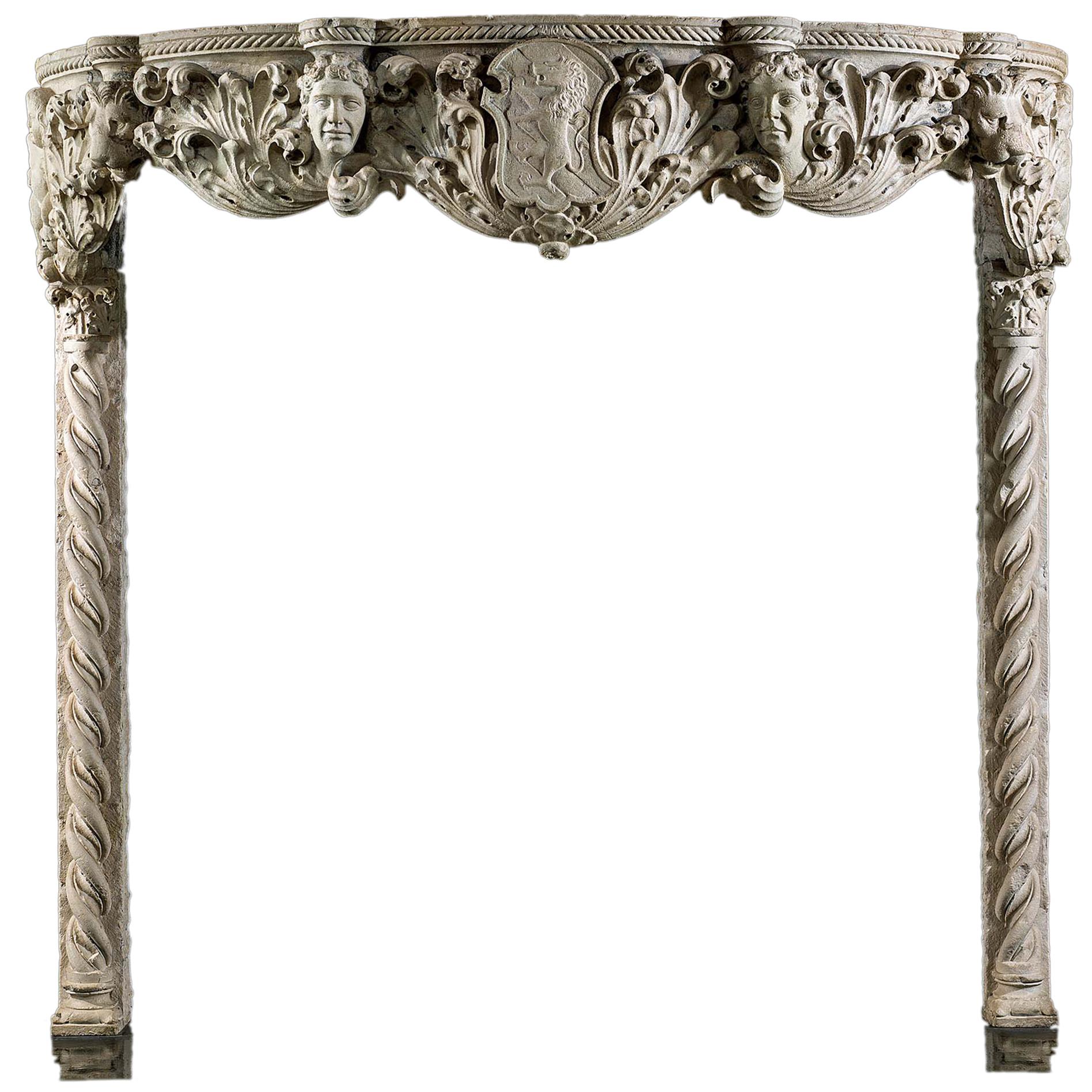 Venetian Renaissance Antique Fireplace from the 15th Century