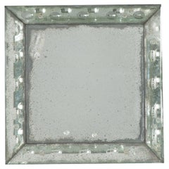 Antique Venetian Reproduction Square Mirror 