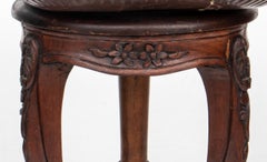 Venetian Rococo Carved Walnut Piano Stool