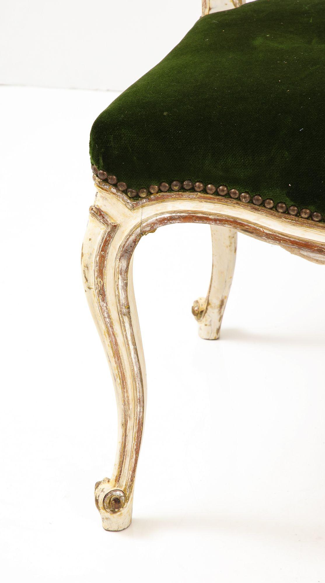 Divano rococò veneziano in gesso e argento dorato in vendita 7