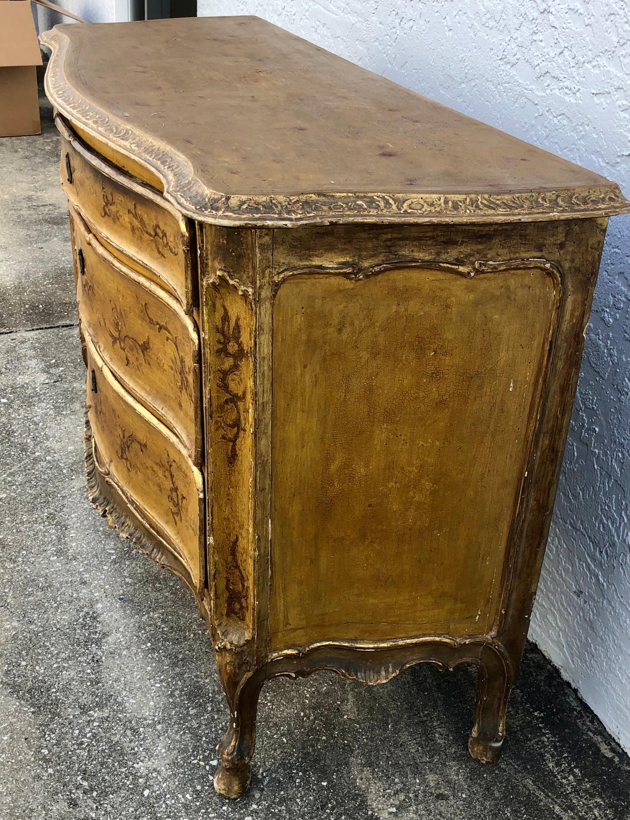 Venetian Rococo Hand Painted Commode 4