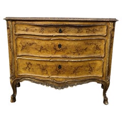 Antique Venetian Rococo Hand Painted Commode