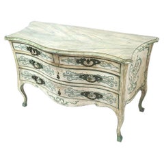 Antique Venetian Rococo Painted Commode