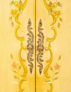 Venetian Rococo Revival 2 Door Cabinet Bedside, Pair