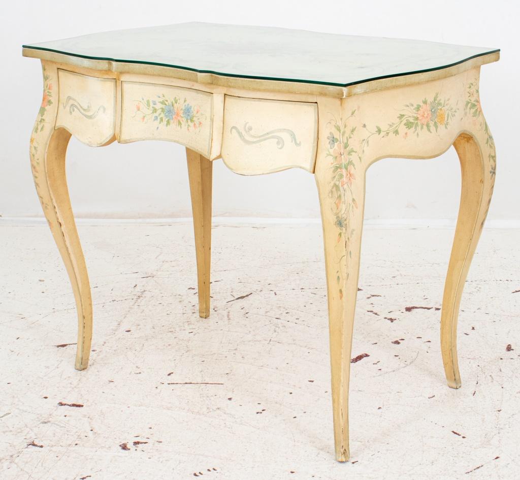 Venetian Rococo Revival Lacquered Ladies Desk 1
