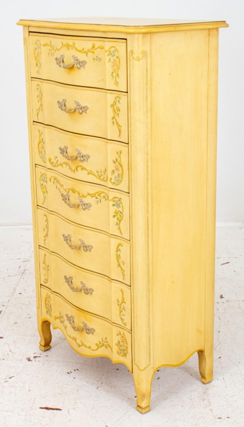 20th Century Venetian Rococo Revival Semainier Tall Dresser