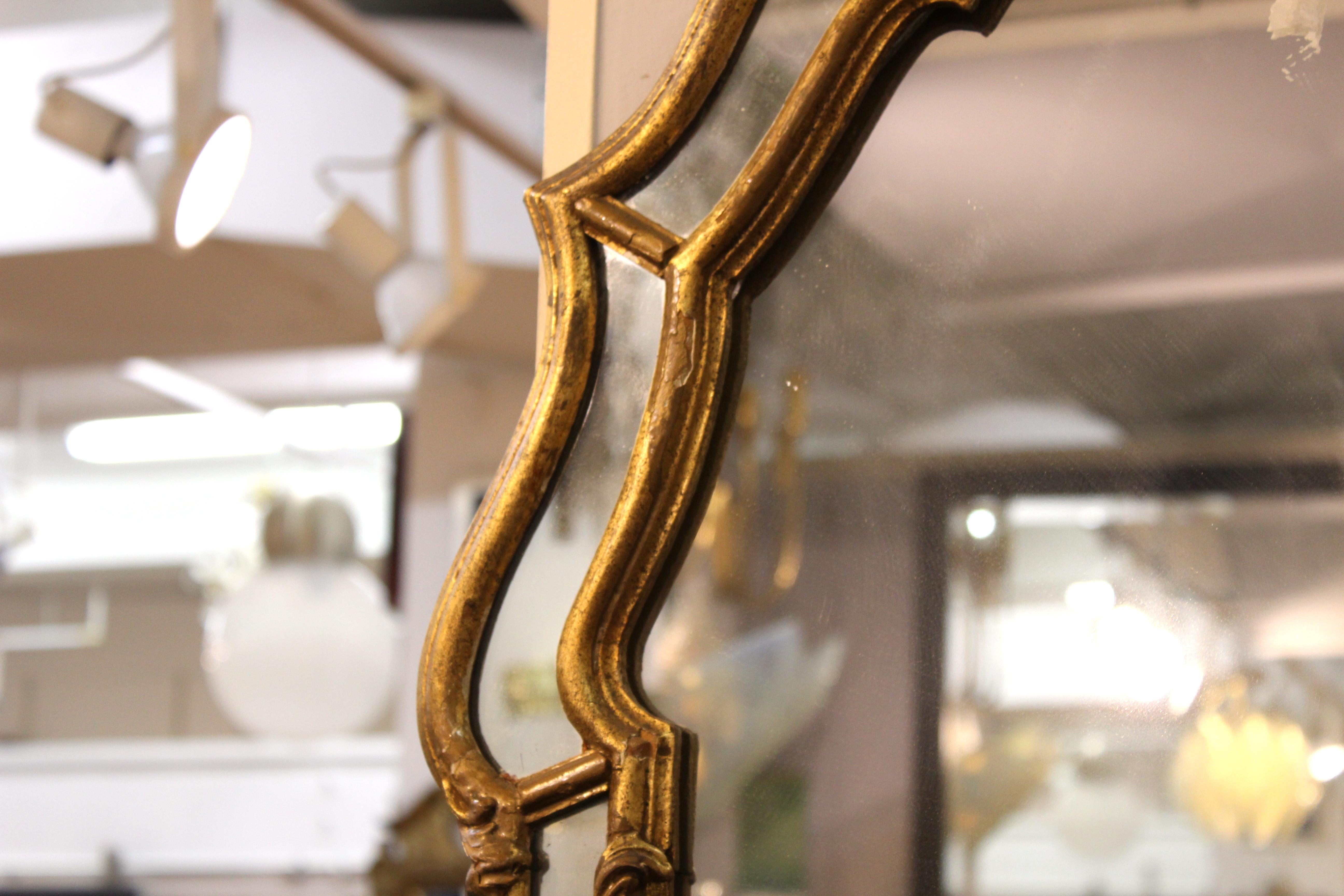 European Venetian Rococo Style Giltwood Mirror