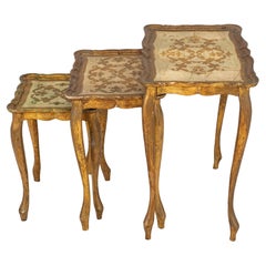 Antique Venetian Rococo Style Nesting Tables, 3