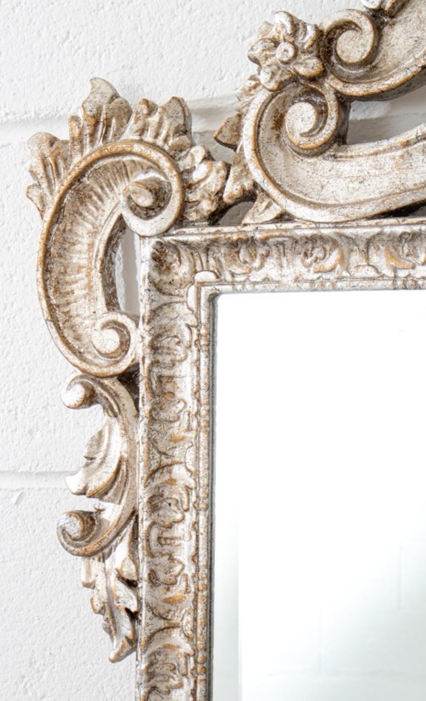 Wood Venetian Rococo Style Silvered Mirror