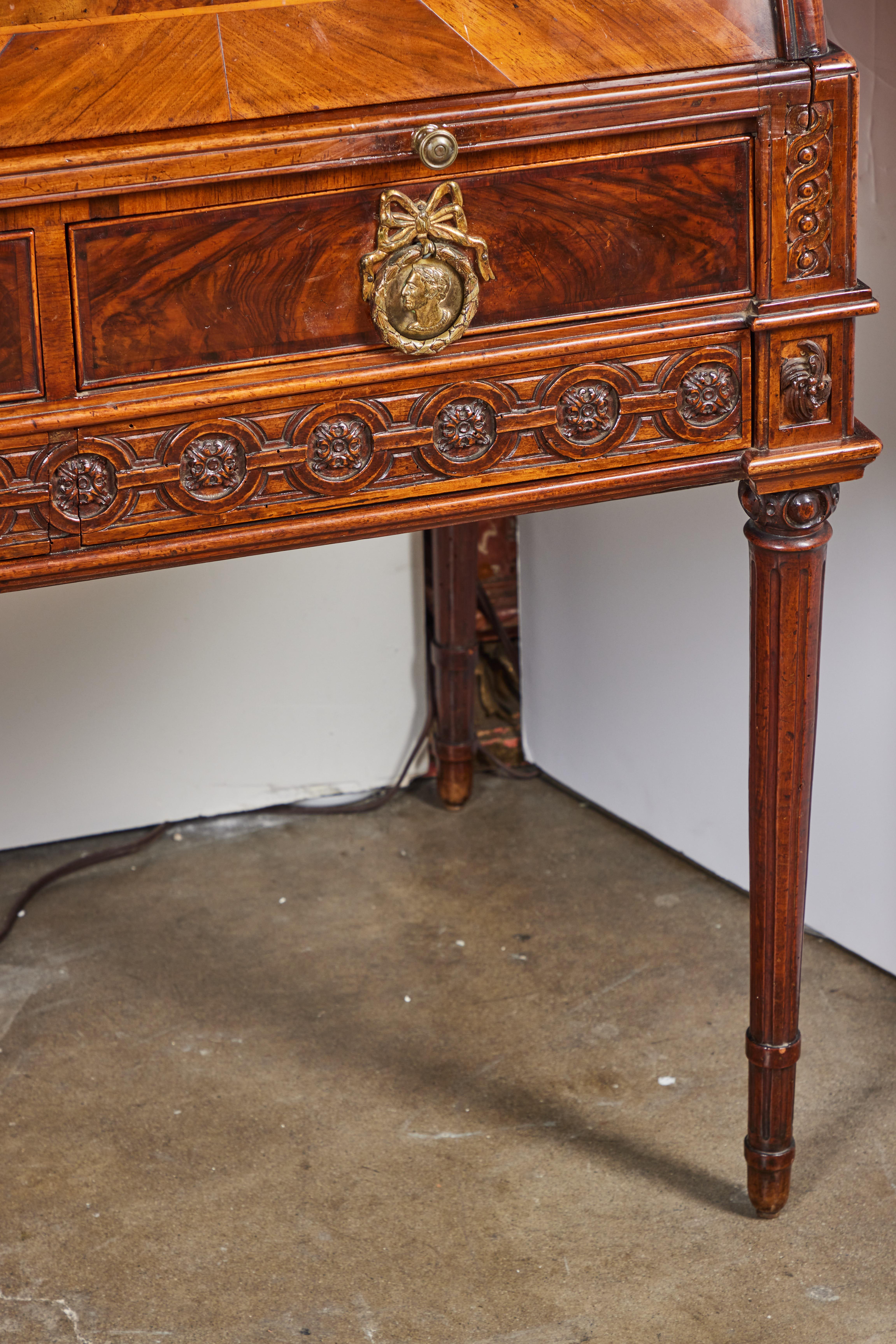 Early 19th Century Venetian Roll Top Desk For Sale