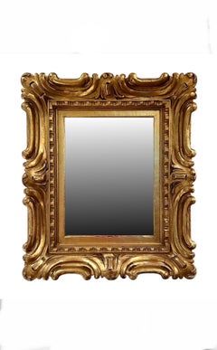 Venetian Sansovino Palatial Early Baroque Style Carved and Gilded Mirror