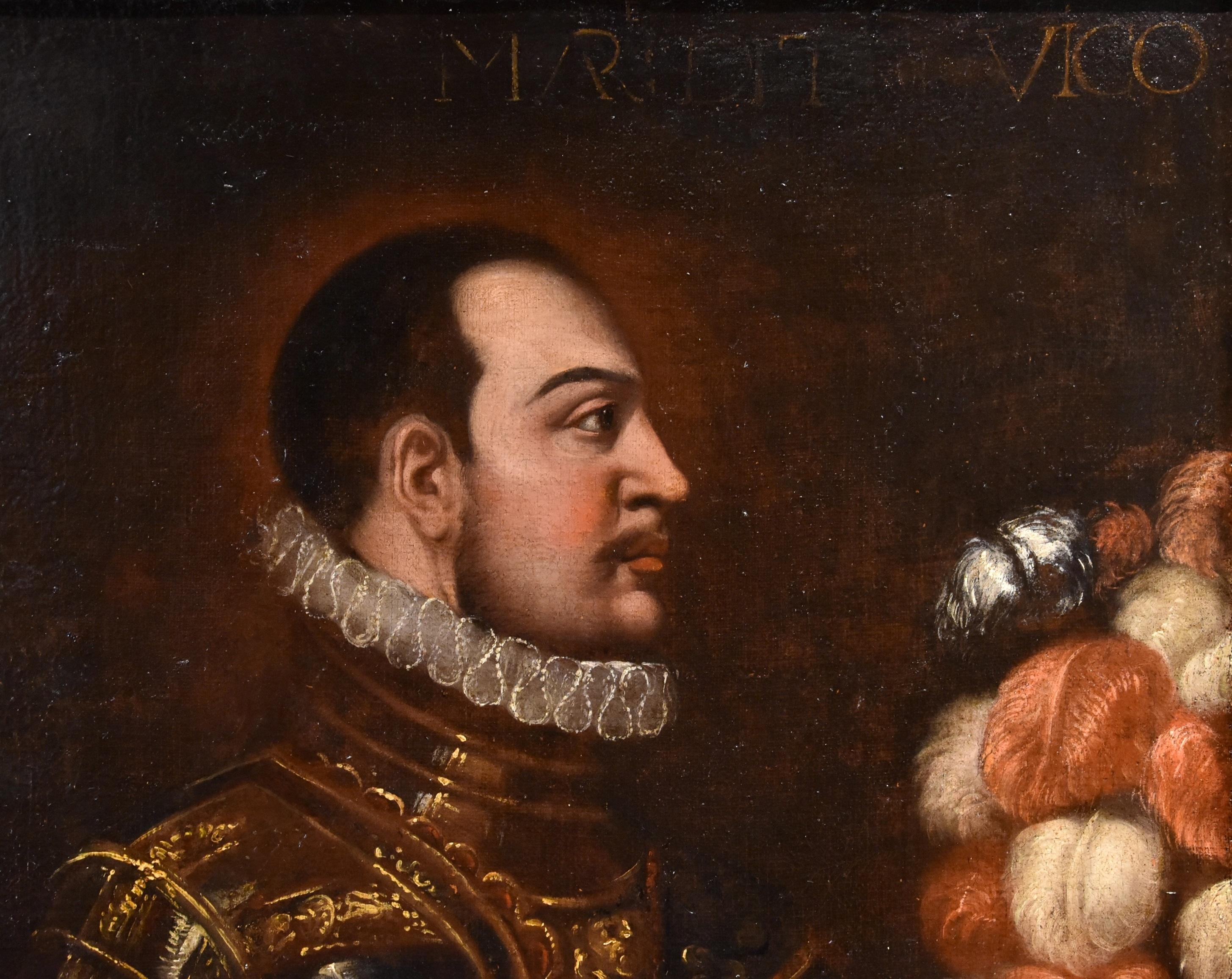 Portrait Chevalier Venetian School 17th Century Paint Oil on canvas Old master en vente 2