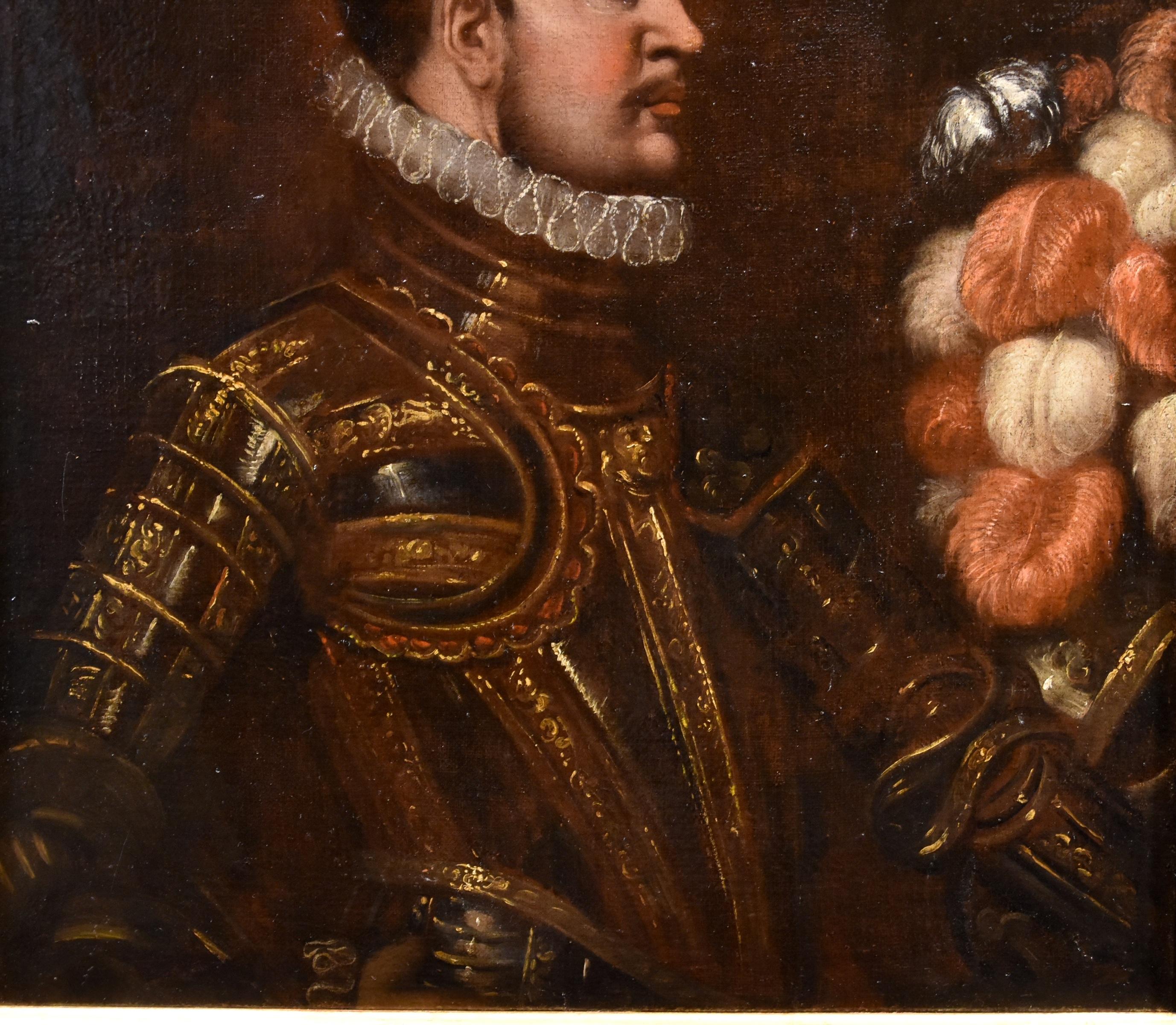 Portrait Chevalier Venetian School 17th Century Paint Oil on canvas Old master en vente 3