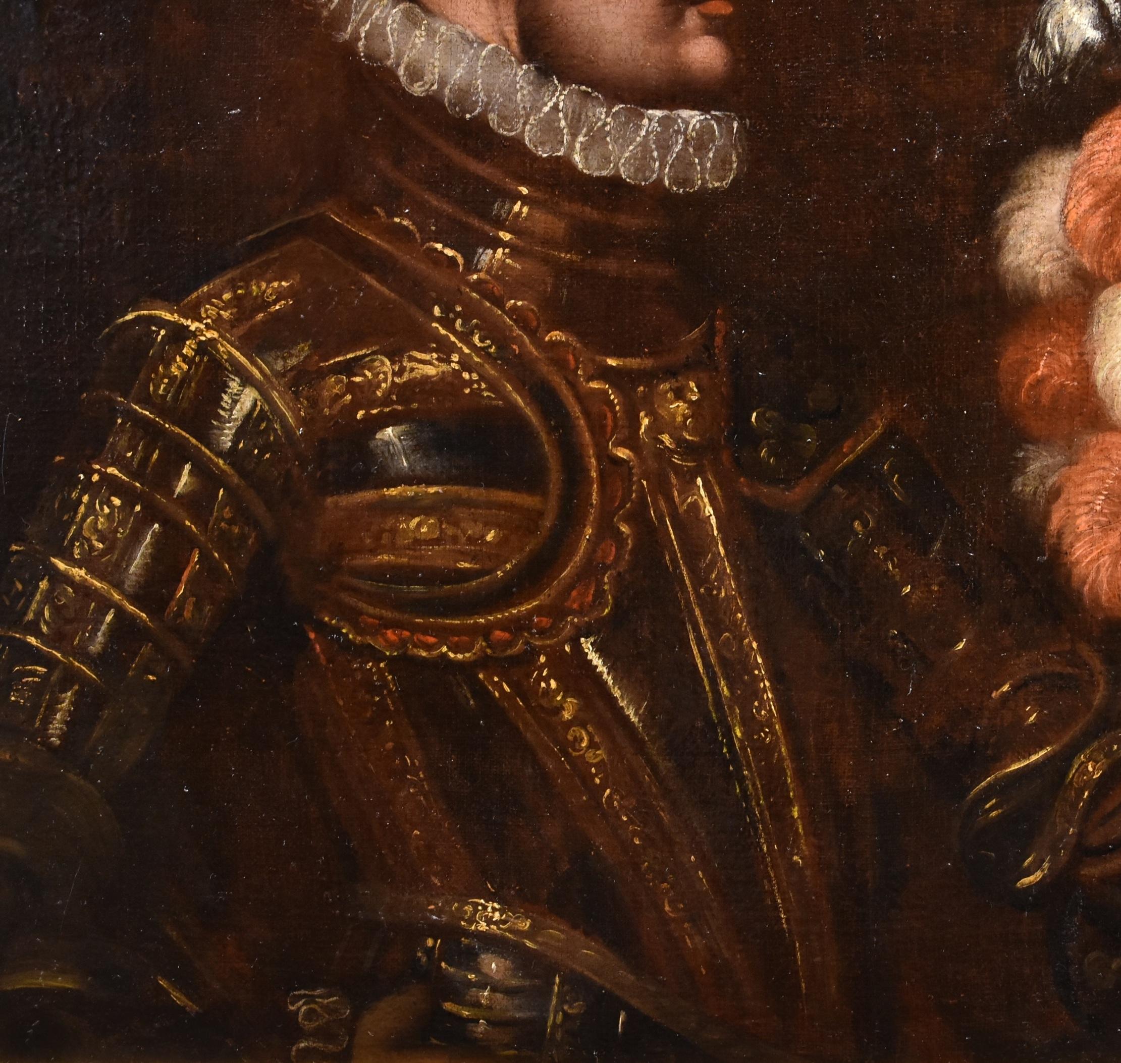 Portrait Chevalier Venetian School 17th Century Paint Oil on canvas Old master en vente 4