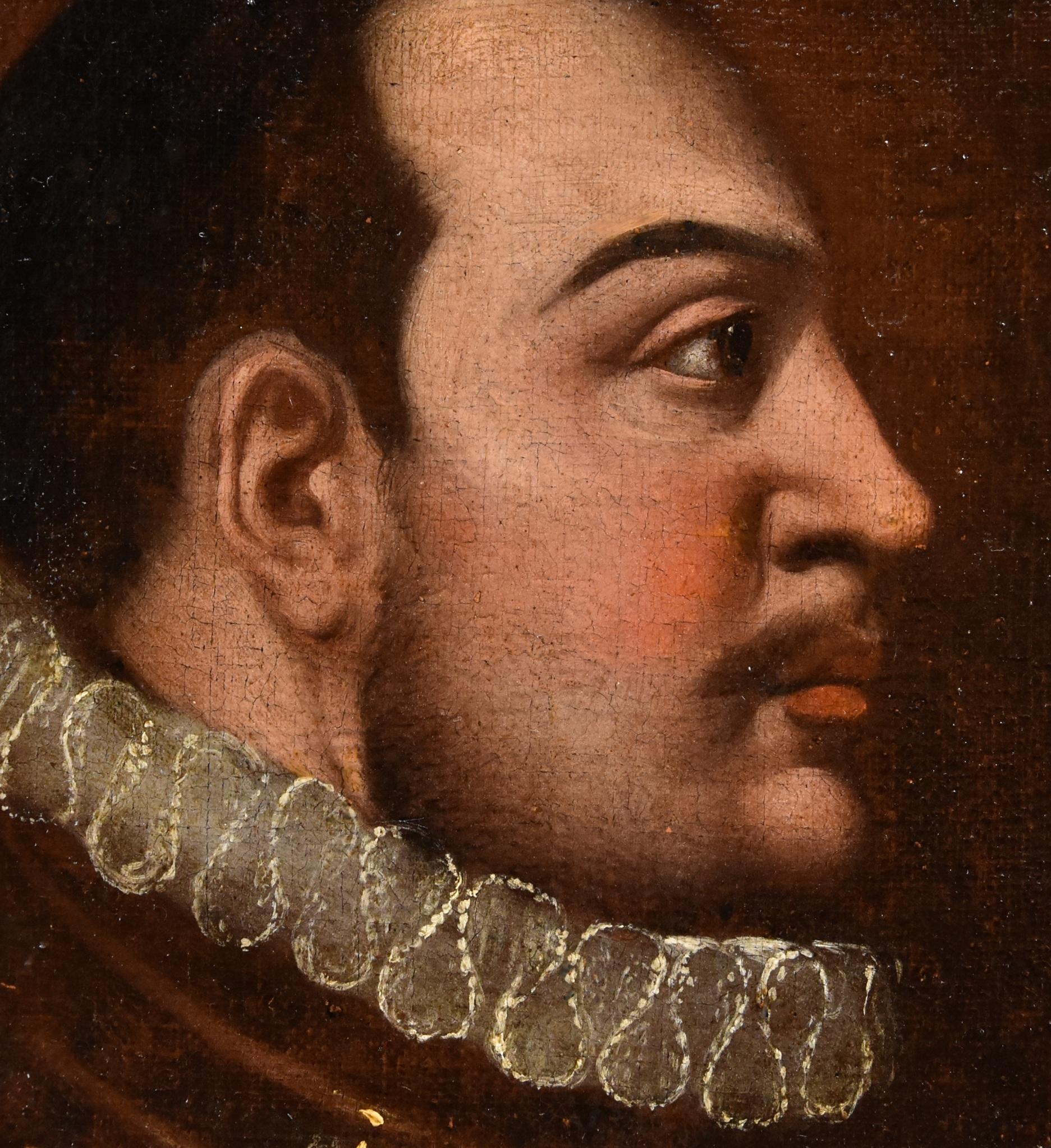 Portrait Chevalier Venetian School 17th Century Paint Oil on canvas Old master en vente 5