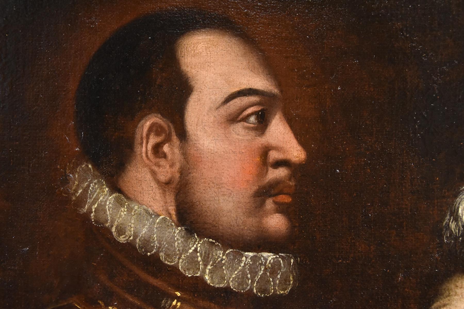 Portrait Chevalier Venetian School 17th Century Paint Oil on canvas Old master en vente 6