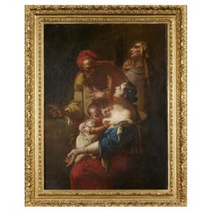 Venetian School "Hagar und Ismael, verfolgt von Abraham" 18. Jahrhundert
