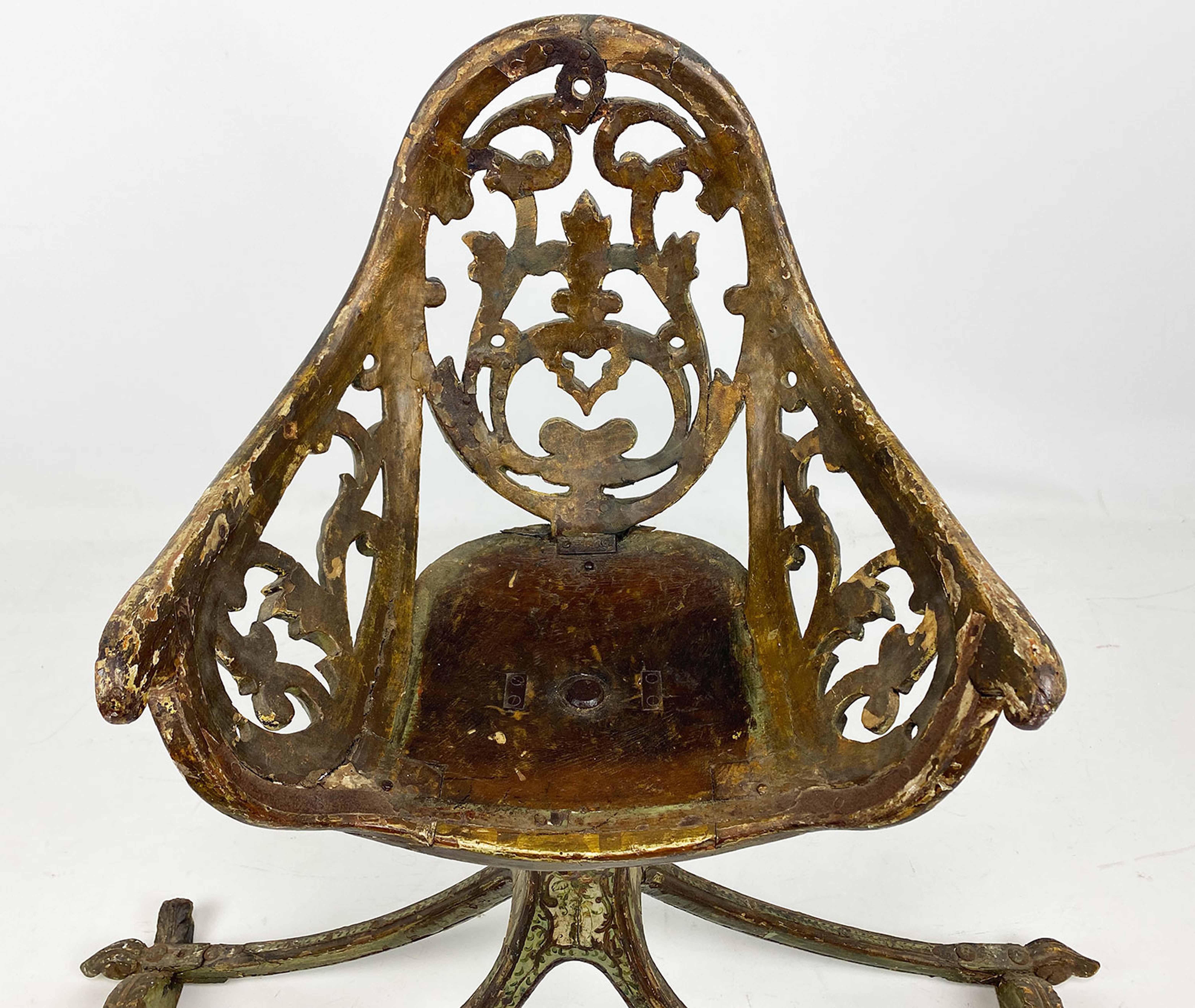 Italian Venetian Sediolo Per Calesse, 18th Century